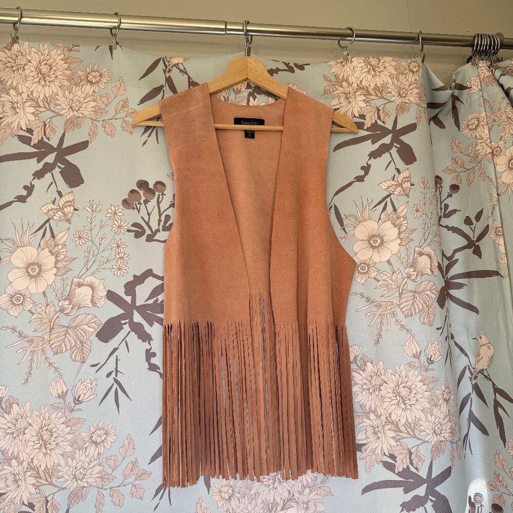 Suede Boho Fringe Vest